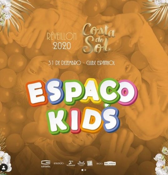 Réveillon Costa do Sol terá espaço especial para crianças