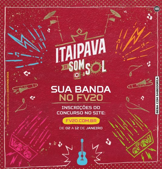 FV20: Baiano não nasce, estreia! Festival de Verão lança concurso na internet!