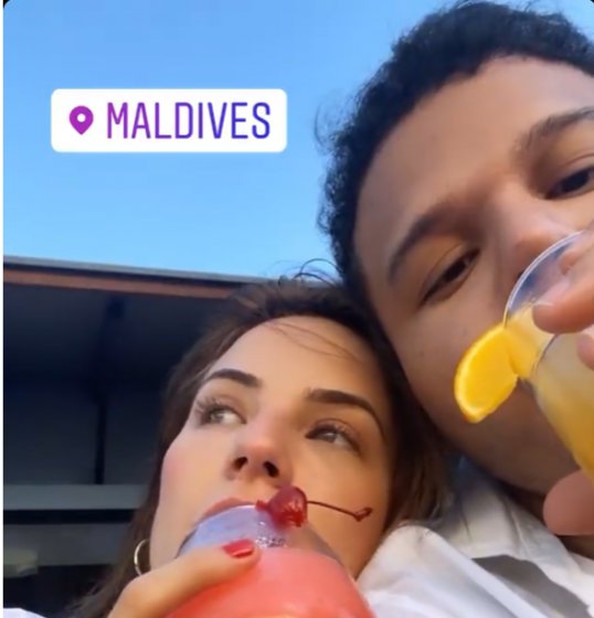 Tierry e Gabi Martins viajam juntos para as Ilhas Maldivas