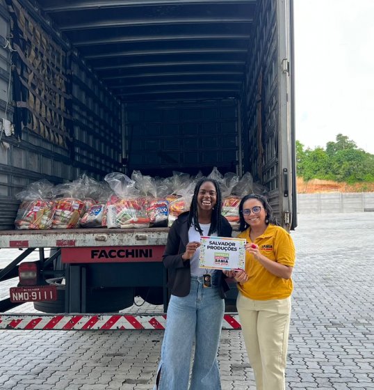 Salvador Produções doa 1 tonelada de alimentos ao Projeto Bahia sem Fome