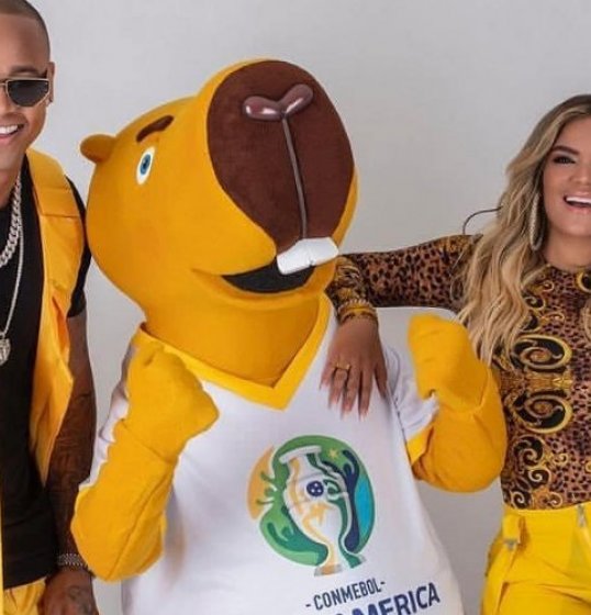 Léo Santana grava com cantora colombiana clipe oficial da Copa América