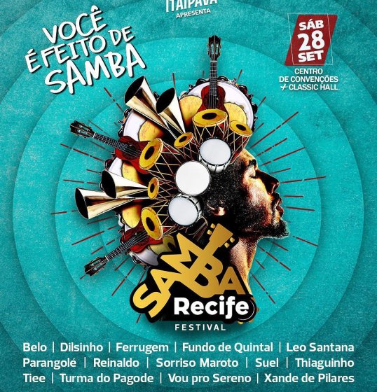 Com 14 atrações nacionais, 12 horas de festa e 4 palcos, Samba Recife anuncia super edição em 2019