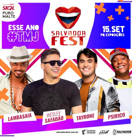Salvador Fest anuncia mais quatro super atrações para o palco principal
