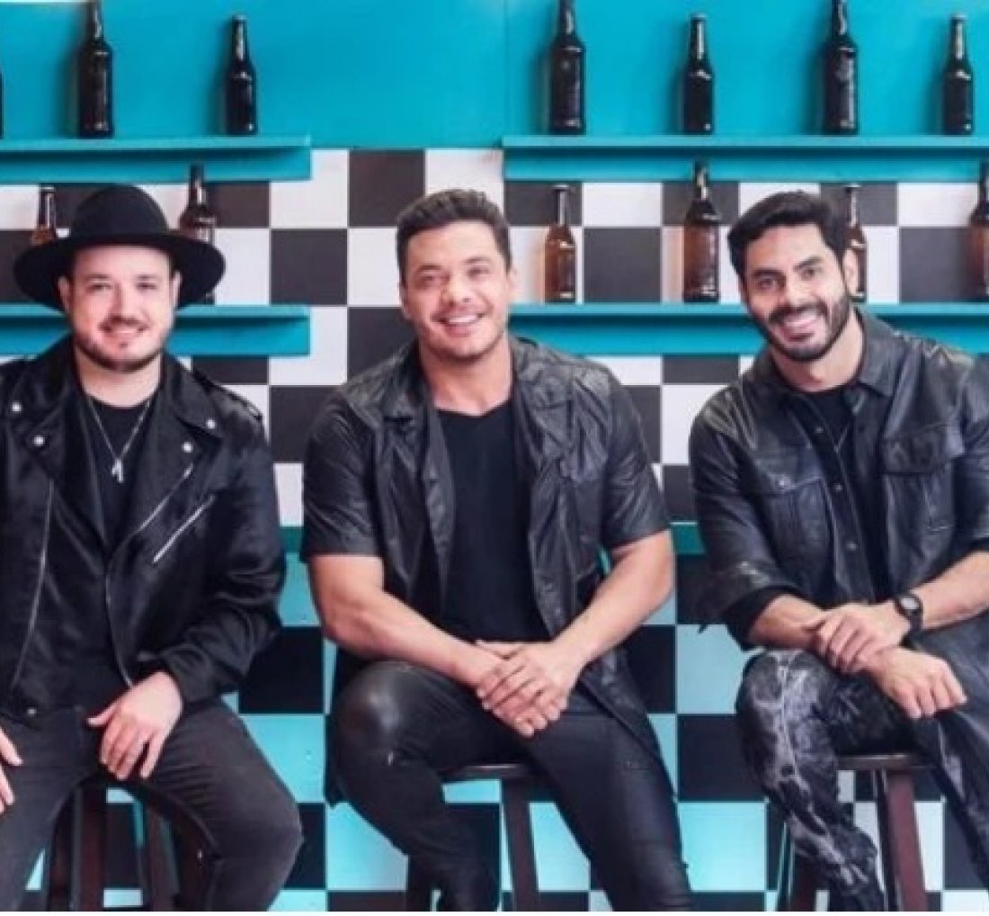 [Israel e Rodolffo gravam com Wesley Safadão]