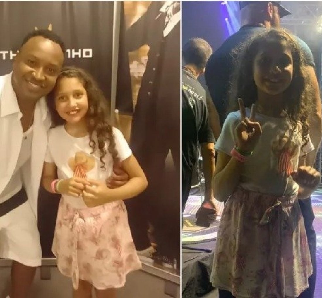 [Menina realiza sonho de conhecer cantor Thiaguinho um dia antes de iniciar quimioterapia: ‘Dia mais feliz’]