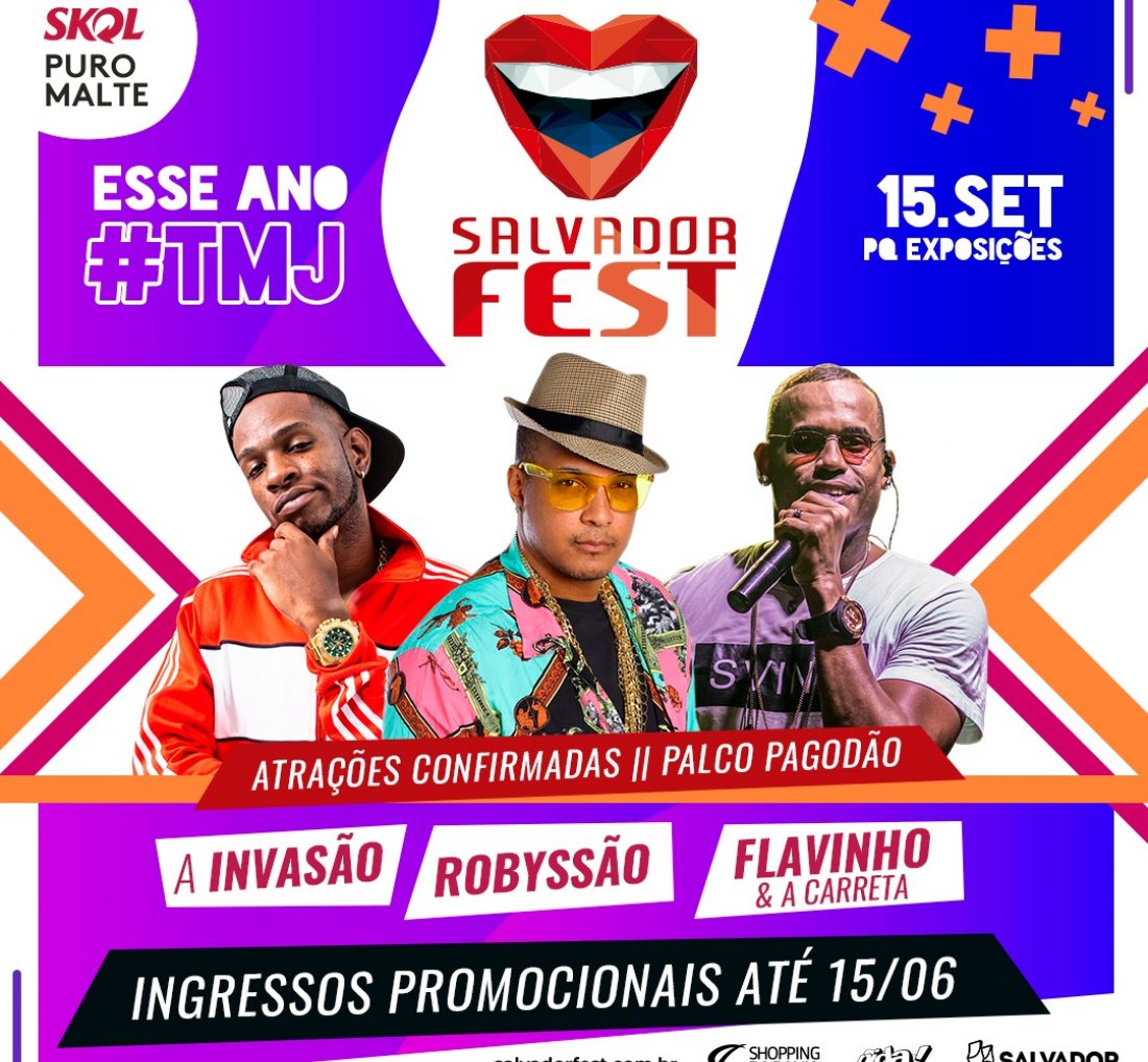 [Palco Pagodão confirma mais 3 atrações: A Invasão, Robyssão e Flavinho e a Carreta]