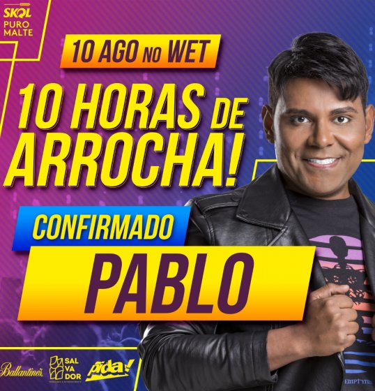 Pablo é confirmadono 10h de Arrocha Pablo é confirmadono 10h de Arrocha