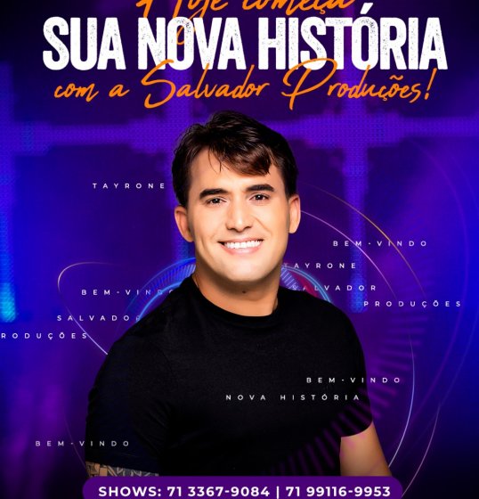 AGORA É OFICIAL! Tayrone é Salvador Produções! AGORA É OFICIAL! Tayrone é Salvador Produções!