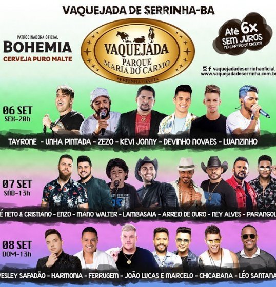 Harmonia do Samba, Safadão e Ferrugem se apresentam em Serrinha neste final de semana Harmonia do Samba, Safadão e Ferrugem se apresentam em Serrinha neste final de semana